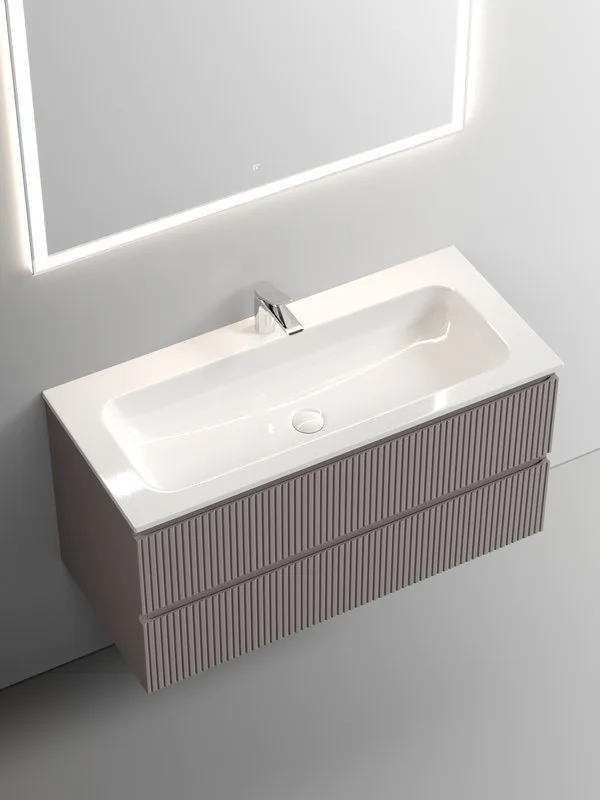 Тумба под раковину Sancos Snob T 100 подвесная Doha soft (пыльная роза), SNT100SM Sancos — официальный сайт