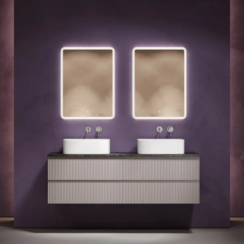 Тумба с раковиной Sancos Snob R 160 doha soft, столешница черный мрамор TT160A1, раковина CN6052 Sancos — официальный сайт
