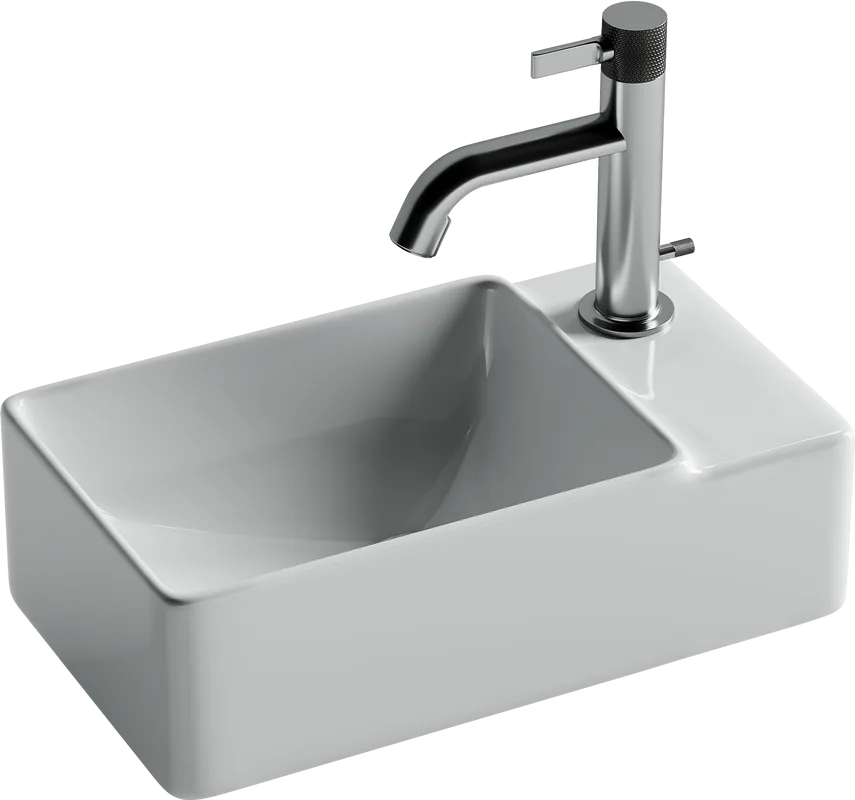 Раковина маленькая в туалет Ceramicanova Element CN5045 R белый глянцевый Sancos — официальный сайт