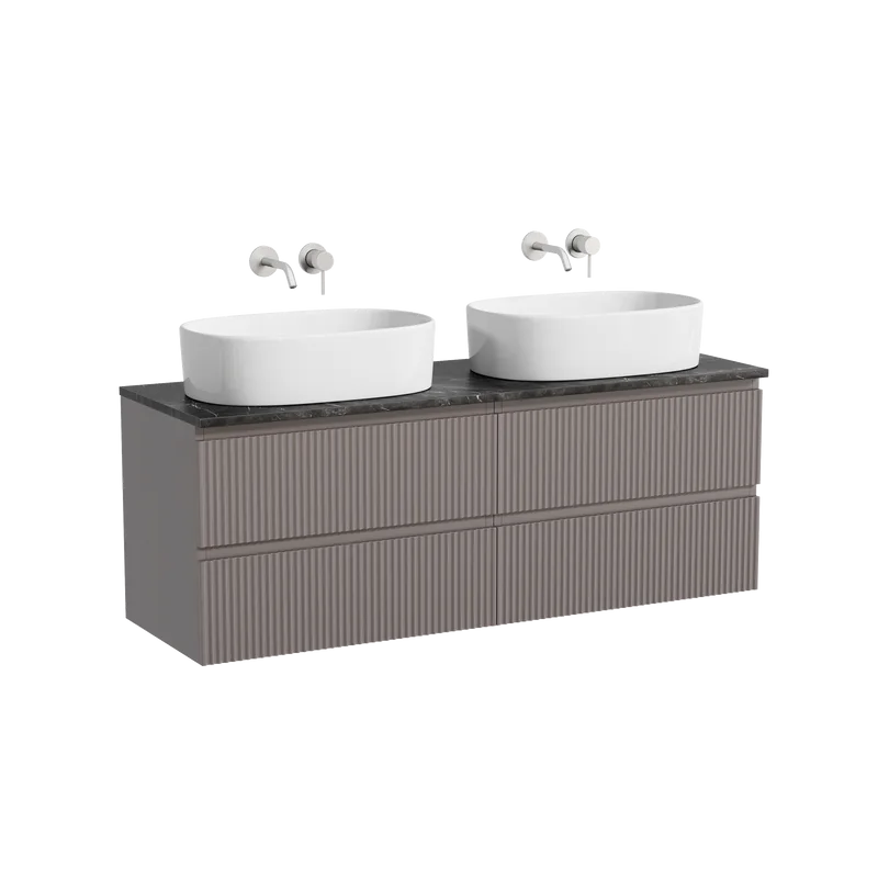 Тумба с раковиной Sancos Snob R 140 doha soft, столешница черный мрамор TT140A1, раковина CN6075 Sancos — официальный сайт