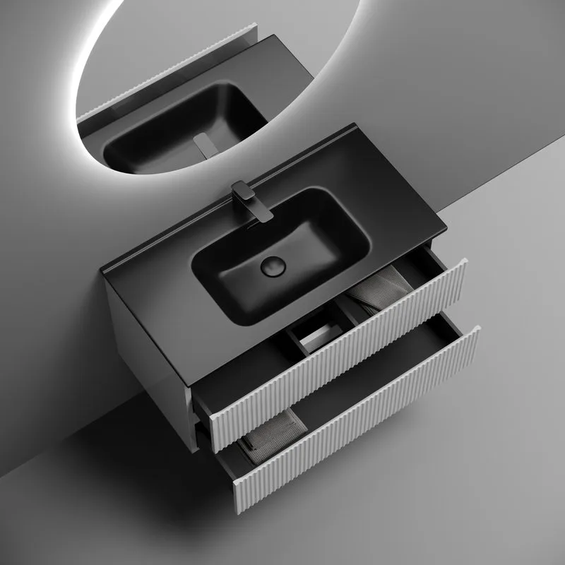 Тумба с раковиной Sancos Snob R 90 bianco, раковина CN7002MB Sancos — официальный сайт