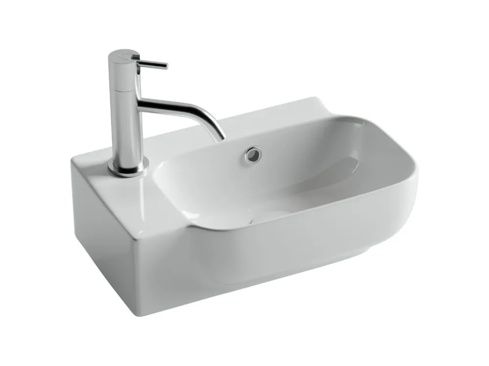 Раковина маленькая в туалет Ceramicanova Element CN6074R белый глянцевый Sancos — официальный сайт