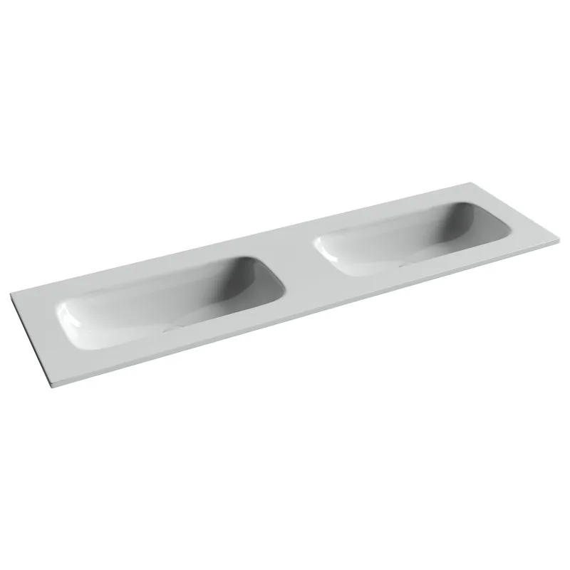 Мебельная раковина Ceramicanova Grace прямоугольная 161см с двумя чашами без отверстий под смеситель CN7023wx Sancos — официальный сайт