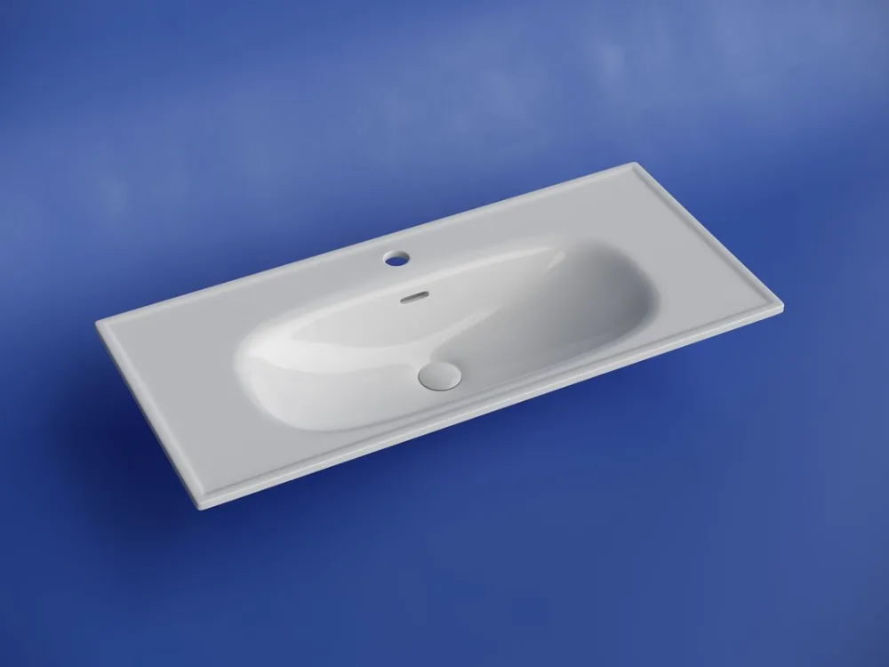 Мебельная раковина Ceramicanova Sabo с отверстием под смеситель 100 CN13003 белый Sancos — официальный сайт