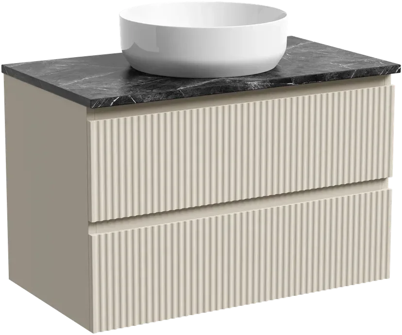 Тумба под раковину со столешницей Sancos Snob R 80 beige soft, столешница черный мрамор Sancos — официальный сайт