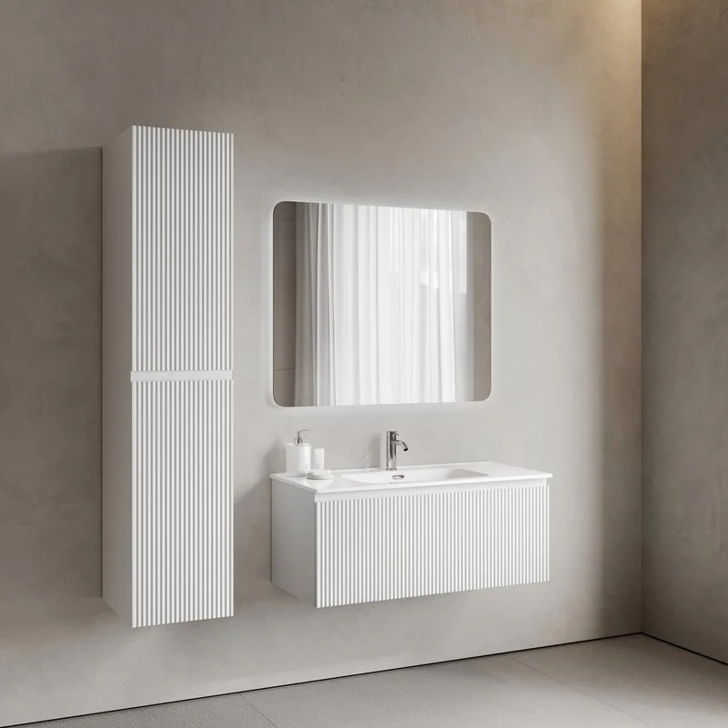 Тумба под раковину Sancos Snob R 1.0 100 подвесная Bianco (белый), SNR1.0100W Sancos — официальный сайт