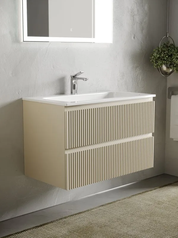 Тумба под раковину Sancos Snob R 80 подвесная Beige soft (капучино), SNR80CE Sancos — официальный сайт