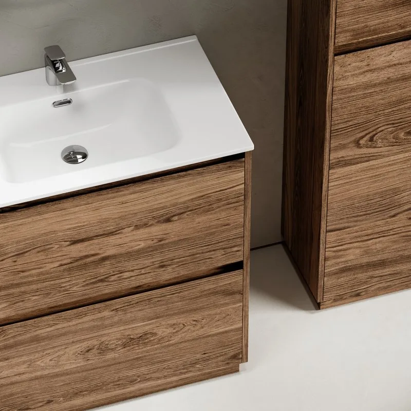 Тумба с раковиной Sancos Libra Floor 80 дуб чарльстон, белая раковина CN7005 Sancos — официальный сайт