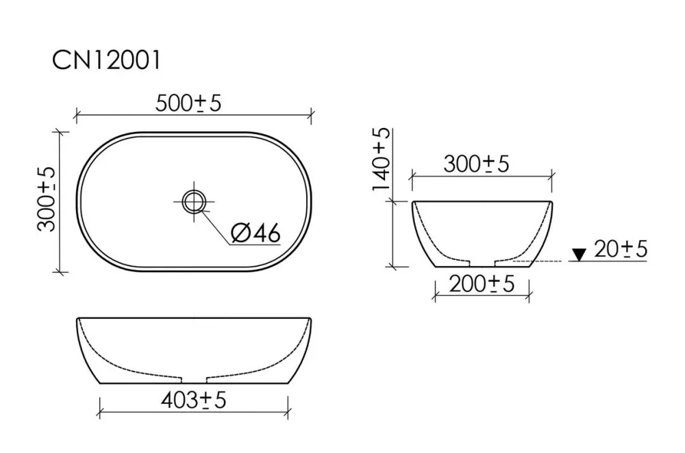 Раковина накладная Ceramicanova Twist овальная 55 см цвет белый матовый CN12001MW Sancos — официальный сайт