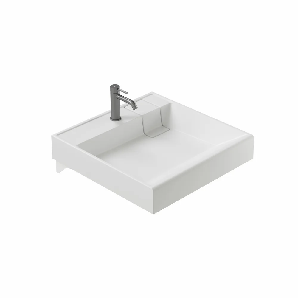 Раковина над стиральной машиной Ceramicanova Quattro CN0101,с кронштейнами, белая  Sancos — официальный сайт