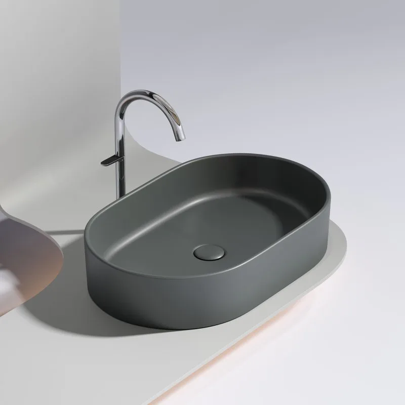 Раковина Ceramicanova Element CN6048MDH темный антрацит матовая Sancos — официальный сайт