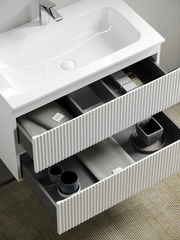 Тумба под раковину Sancos Snob R 80 подвесная Bianco (белый), SNR80W Sancos — официальный сайт
