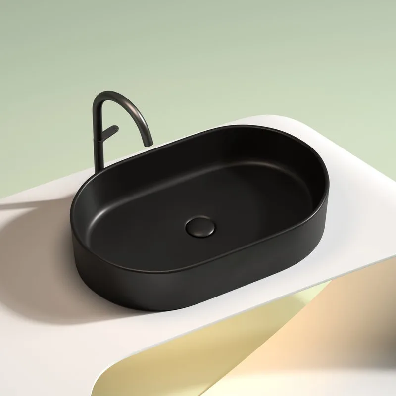 Раковина Ceramicanova Element CN6048MB черная матовая Sancos — официальный сайт
