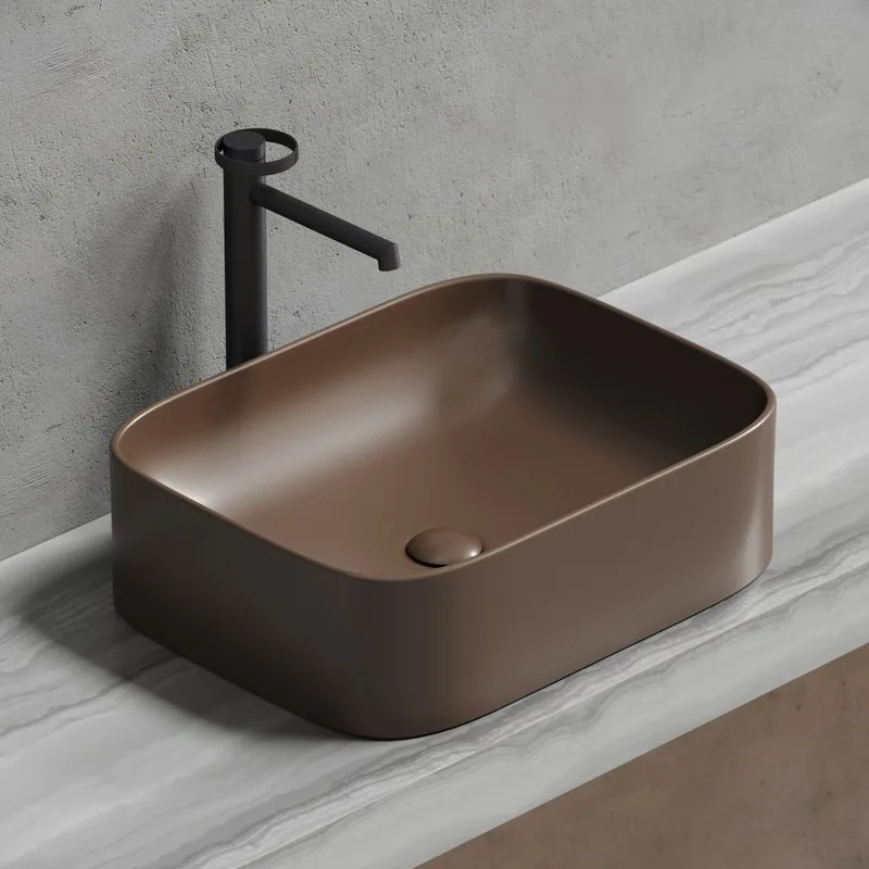Раковина Ceramicanova Element CN6052MDB темно-коричневая матовая Sancos — официальный сайт